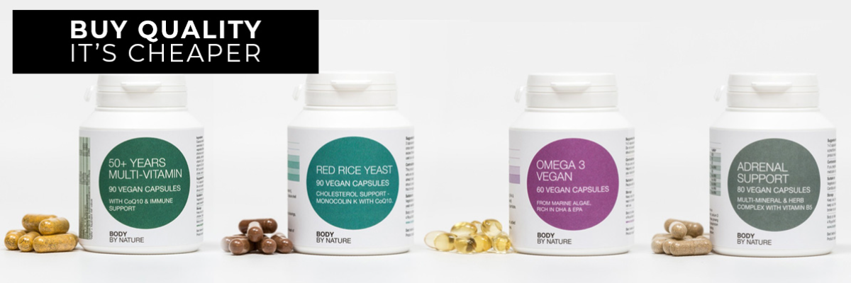 VEGAN SUPPLEMENTS -  Suitable for Vegan & Vegetarians so that means everybody.   Adrenal & Bone Support, Multi-Vitamins, Omega 3, Red Rice Yeast & More. Interested in what supplements to take?